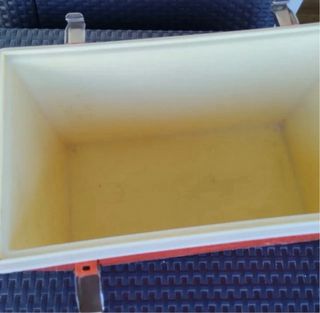 Nevera naranja vintage