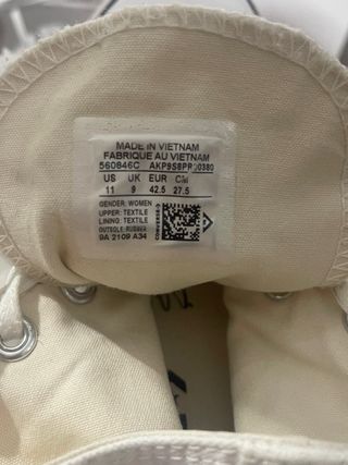 Converse Blancas Hombre Talla 42