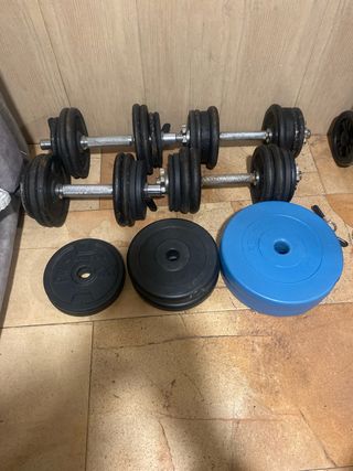 Mancuernas ajustables con discos