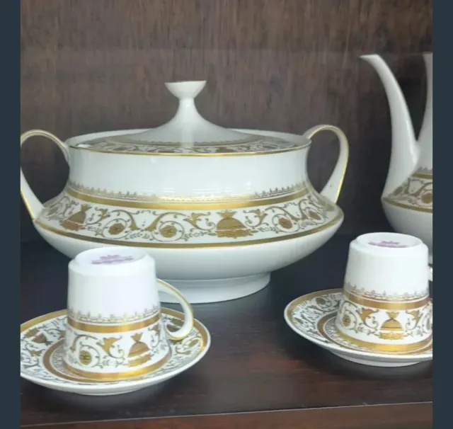 OFERTA / Vajilla Santa Clara Porcelana Dorada