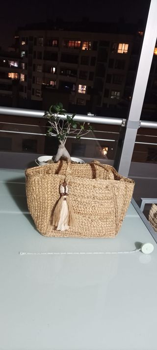 Capazo de fibra natural