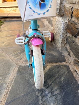 Bicicleta Frozen con ruedines.