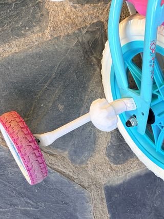 Bicicleta Frozen con ruedines.