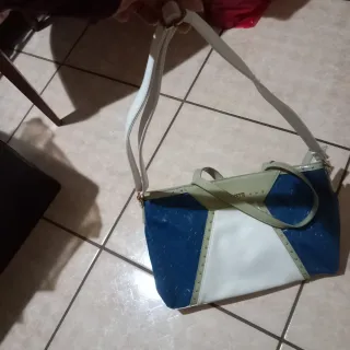 Borsa Lancetti Blu e Bianca