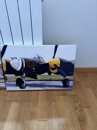 2 Cuadros Aviones Niños