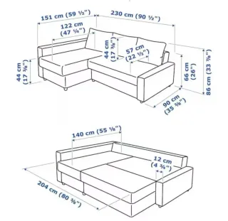 SOFA CAMA IKEA FRIHETEN GRIS