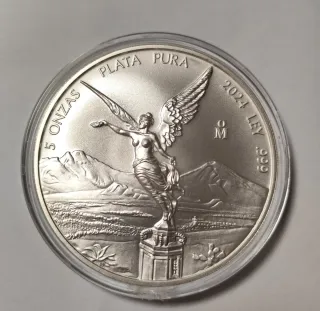 Libertad 5 Onzas Plata Mexicana 2024