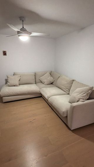 Sofá modular de tela beige