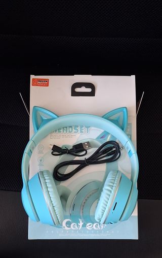 Auriculares Magica Head Gato Azul Bluetooth