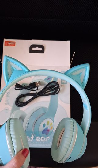 Auriculares Magica Head Gato Azul Bluetooth
