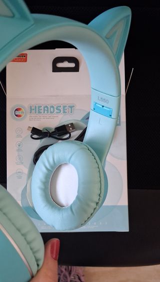 Auriculares Magica Head Gato Azul Bluetooth