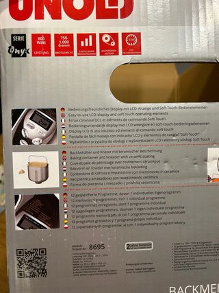 Panificadora Unold Backmeister Onyx