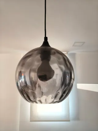 Lámparas colgantes cristal y metal