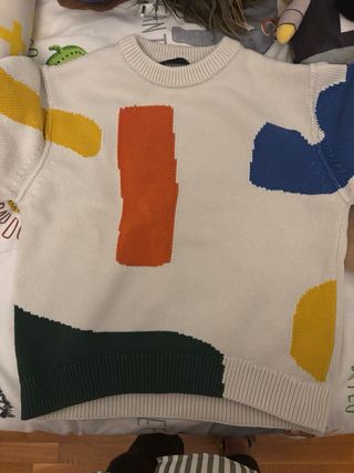 Jersey Zara niño estampado abstracto Talla 8/9