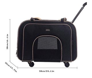 Transportín ruedas y asa para perro/gato 15kg max.