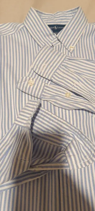 Camisa Ralph Lauren niño Rayas Azul y Blanco