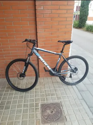 Bicicleta de montaña gris
