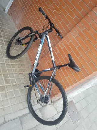 Bicicleta de montaña gris