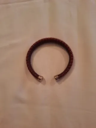 Pulsera cuero y plata
