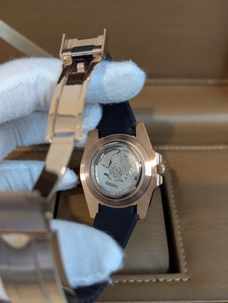 Reloj Seiko Mod Yatch-Master Negro y Oro Rosa Rose