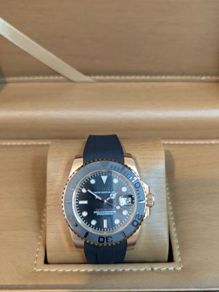 Reloj Seiko Mod Yatch-Master Negro y Oro Rosa Rose