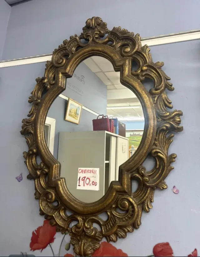 Espejo Barroco Dorado Pared