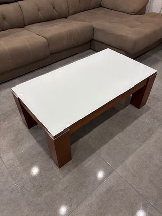 Mesa de centro elevable madera y metal