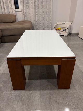 Mesa de centro elevable madera y metal