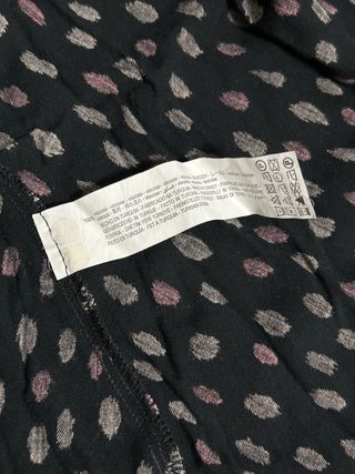 Vestido Negro con estampado Mango. Talla M. Nuevo