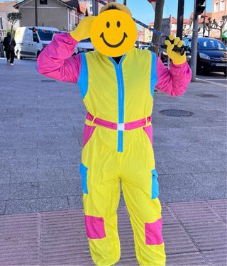 Disfraz esquiador amarillo hombre