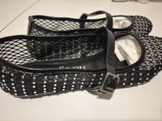 Zapatos Malla Brillantes Talla 38