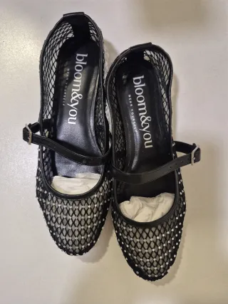 Zapatos Malla Brillantes Talla 38