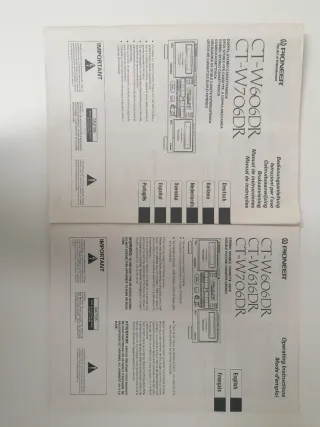 Pioneer CT-W606DR Doble Pletina Cassette