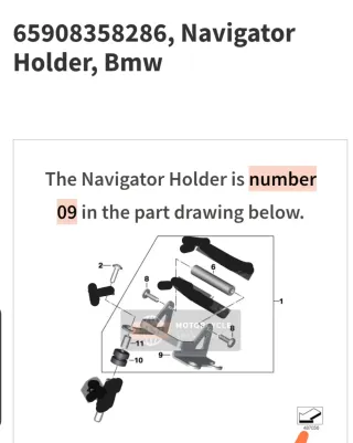 Barra soporte Navegador BMW