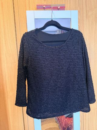 Jersey negro texturizado