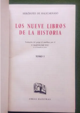 Los nueve libros de la historia. Heródoto.