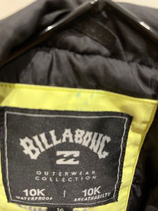 Abrigo de esquí Billabong niño. Talla 16