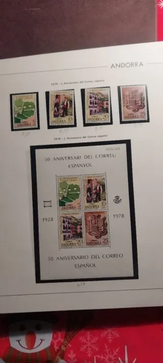 Álbum de sellos Andorra