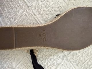 Alpargatas Oysho Negras Atadas