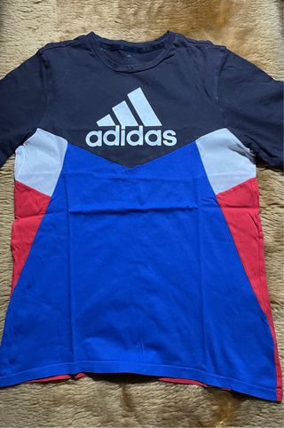 Camiseta Adidas azul y negra talla S