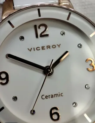 Reloj Viceroy Mujer Cerámica Blanco-Oro