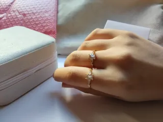 Anillo Princesa Cristales Talla Esmeralda