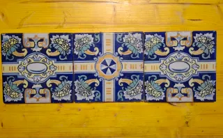 Lote 3 Azulejos Antiguos Vintage Decorativos