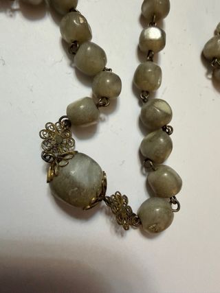 Rosario antiguo nácar y filigrana