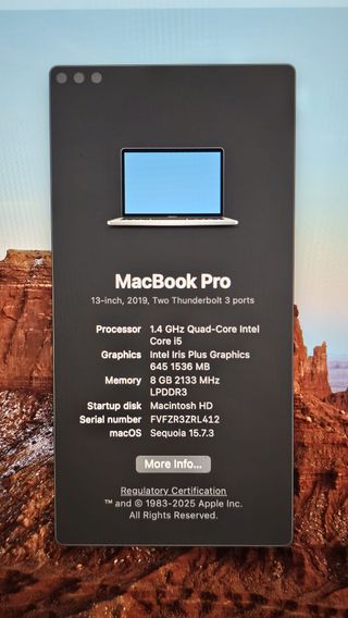 MacBook Pro 13 2019 i5 Plata