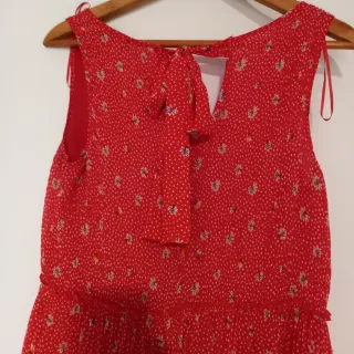 Zara Camisa sin mangas floral XS