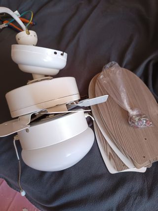 Lámpara Ventilador Techo Blanco con Luz
