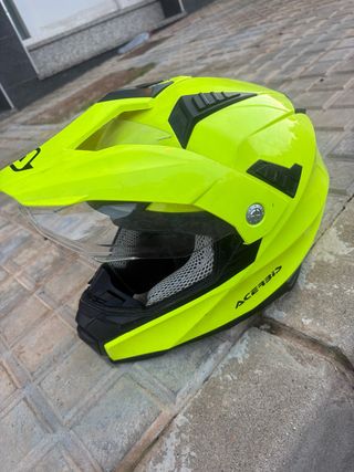 Casco Moto Acerbis Amarillo Neón
