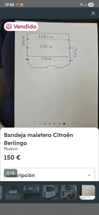 BANDEJA MALETERO CITROEN BERLINGO