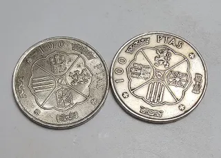 Lote de 6 monedas, España, plata.
